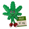 My Name is Lil' MJ the Weed Leaf, Cute Stuffed Parody Marijuana Leaf Cat Toy, Funny Catnip Weed Theme Toy