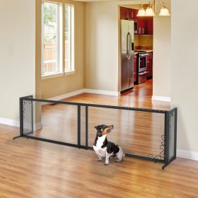 Richell Freestanding Metal Mesh Pet Gate in Antique Bronze (size: large)