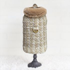 Annabella Dog Coat (Color: Gold Ore, size: SM)
