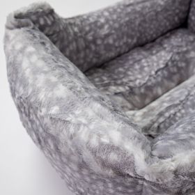 Cashmere Dog Bed (Color: Silver Fawn, size: LG)