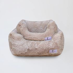 Cuddle Dog Bed (Color: Latte, size: SM)
