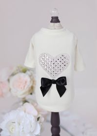 Oh my heart Dog Tee (Color: Ivory, size: XS)