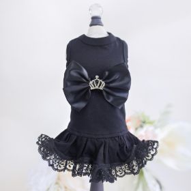 Royal Princess Dog Dress (Color: Black, size: MD)