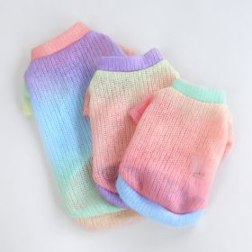Rainbow Dog Sweater (Color: Rainow, size: MD)