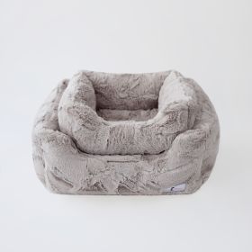 Luxe Dog Bed (Color: Taupe, size: SM)