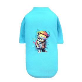 Punk Brats Dog Tee (Color: Teal, size: LG)
