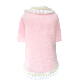 Dream Pearls Dog Sweater (Color: Baby Pink, size: LG)