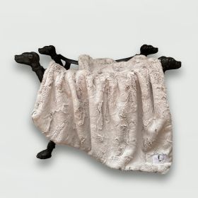 Cuddle Dog Blankets (Color: Latte, size: Throw)